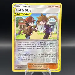 Red & Blue 202/236 Reverse Holo - TAG Team Cosmic Eclipse 2019 - Pokemon TCG - Image 1