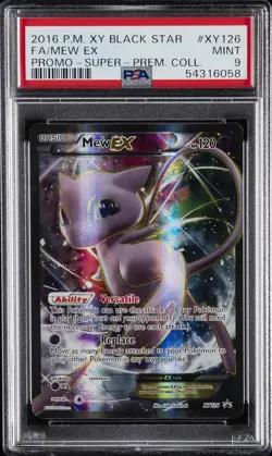 2016 POKEMON XY BLACK STAR PROMO SUPER-PREM COLL #XY126 FULL ART/MEW EX PSA 9 - Image 1