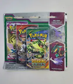 Pokemon TCG - XY Mega Evolution - 3-Booster Blister Pack - Mega Latios Pin - Image 1