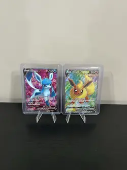 Pokemon TCG Flareon V Glaceon V Full Art Evolving Skies LOT OF 2 - Image 1