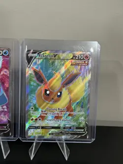 Pokemon TCG Flareon V Glaceon V Full Art Evolving Skies LOT OF 2 - Image 2