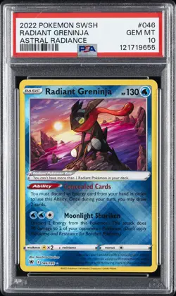 2022 POKEMON SWORD & SHIELD ASTRAL RADIANCE #046 RADIANT GRENINJA PSA 10 - Image 1