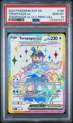 2024 POKEMON SVP EN-SV BLACK STAR PROMO #165 TERAPAGOS EX PSA 10 - Image 1