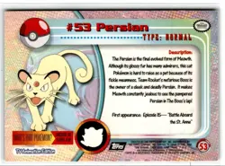 1999 TOPPS TV ANIMATION RAINBOW FOIL PERSIAN #53 - Image 2
