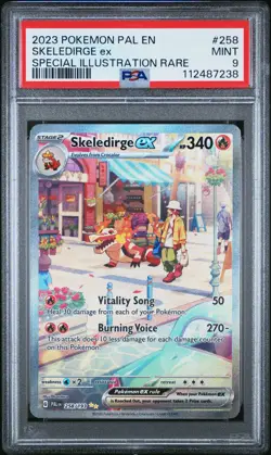 2023 POKEMON PAL EN-PALDEA EVOLVED SPECIAL ILLUSTRATION RARE SKELEDIRGE EX PSA 9 - Image 1