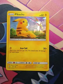 Pikachu 28/73 (Cracked Ice Holo) Deck Exclusive - Shining Legends Pokemon - Image 1