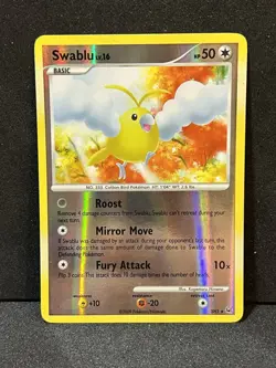 Pokemon TCG Swablu SH5 Platinum Shiny Reverse Holo Rare - Image 1