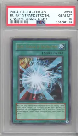 PSA 10 - Yu-Gi-Oh Card - AST-038 - BURST STREAM OF DESTRUCTION (ultra) GEM MINT - Image 1