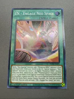 Yu-Gi-Oh! EN - Engage Neo Space Super Rare 1st Edition POTE-EN051 LP - Image 1