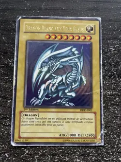 CARTE YU-GI-OH! DRAGON BLANC AUX YEUX BLEUS 1ST DDK-F001 OCCASION FR - Image 1
