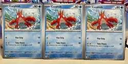 (Set Of 3) Pokemon Mega Evolution TCG Common Card - Corphish (033/132) - Image 1