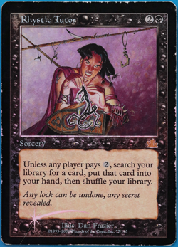 Rhystic Tutor FOIL Prophecy HEAVILY PLD Black Rare CARD (506021) ABUGames - Image 1