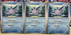 (Set Of 3) Pokemon Mega Evolution TCG Common Card - Mantine (032/132) - Image 1