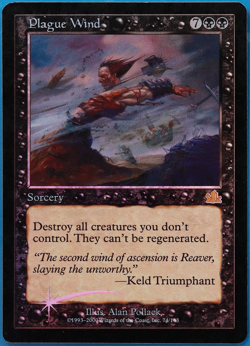 Plague Wind FOIL Prophecy HEAVILY PLD Black Rare MTG CARD (ID# 506015) ABUGames - Image 1