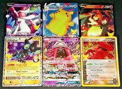 POKEMON CELEBRATIONS PROMO & CARD LOT - LANCE'S CHARIZARD DARK SYLVEON + 4 MORE - Image 1