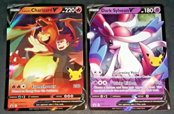 POKEMON CELEBRATIONS PROMO & CARD LOT - LANCE'S CHARIZARD DARK SYLVEON + 4 MORE - Image 2