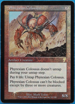Phyrexian Colossus FOIL 7th Edition HEAVILY PLD Rare CARD (506014) ABUGames - Image 1