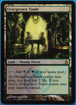 Overgrown Tomb FOIL Ravnica: City of Guilds HEAVILY PLD CARD (506008) ABUGames - Image 1