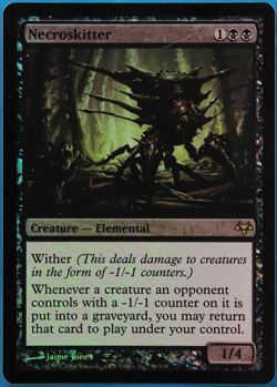 Necroskitter FOIL Eventide HEAVILY PLD Black Rare MTG CARD (ID# 506005) ABUGames - Image 1