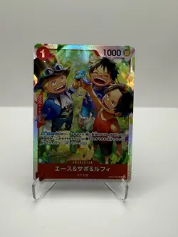 Ace & Sabo & Luffy OP13-007 SR Carrying on His Will ONE PIECE Card Game Japanese - Image 1