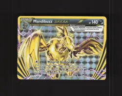 Mandibuzz BREAK XY182 XY Full Art Black Star Promo Holo Pokemon Card LP - Image 1