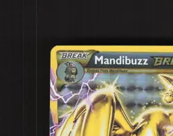 Mandibuzz BREAK XY182 XY Full Art Black Star Promo Holo Pokemon Card LP - Image 3