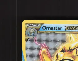 Omastar BREAK 19/124 Fates Collide Full Art Ultra Rare Holo Pokemon Card LP - Image 3