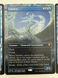 MTG: 3x Set of Subtlety Cards 1 Foil, 1 SPG Borderless, 1 Reg Modern Horizons 2 - Image 3