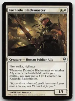 MTG Kazandu Blademaster U Zendikar 16 MP - Image 1