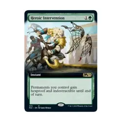 WOTC MtG Core Set 2021 Heroic Intervention (Extended Art) (R) (Foil) NM - Image 1