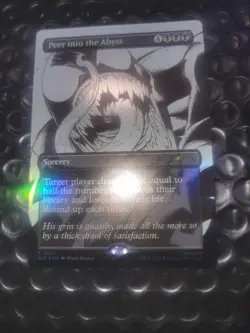 Spider-Man Secret Lair MTG Venom Unleashed Inks Foil Peer into the Abyss - Image 1