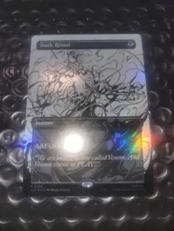 Spider-Man Secret Lair MTG Venom Unleashed Inks Foil Dark Ritual - Image 1