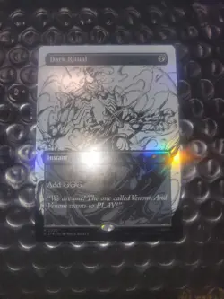 Spider-Man Secret Lair MTG Venom Unleashed Inks Foil Dark Ritual - Image 3