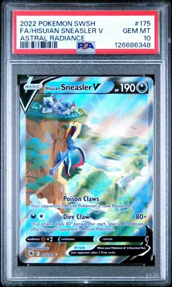 PSA 10 Hisuian Sneasler V #175 2022 Pokemon Astral Radiance 126686348 - Image 1