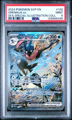 PSA 9 Greninja Ex Special #132 2024 Pokemon Svp En-Sv Black Star Promo 126686346 - Image 1
