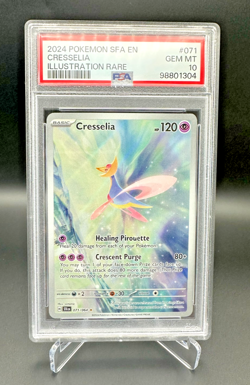 2024 POKEMON SFA EN-SHROUDED FABLE #071 CRESSELIA ILLUSTRATION RARE PSA 10 - Image 1
