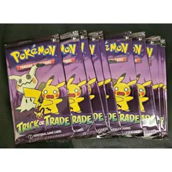 Pokemon TCG Trick or Trade BOOster Bundle Lot 10x Mini Packs 2023 Halloween Pack - Image 1