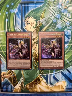 Yugioh Lacrima the Crimson Tears MP25-EN100 Prismatic Secret Rare nm x2 - Image 1