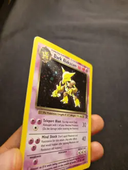 Dark Alakazam Holo 1/82 Team Rocket 2000 WOTC Vintage Pokemon Card NM - Image 2