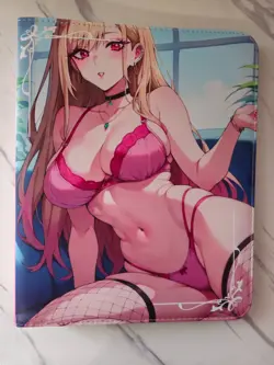 Anime Waifu Trading Card 9-Pocket 3-Ring Zipper Binder - Kitagawa Marin - Image 1