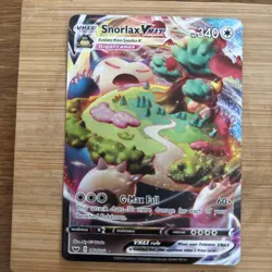 Pokemon TCG Sword And Shield Snorlax Vmax 142/202 Illustration Rare Card RD - Image 1