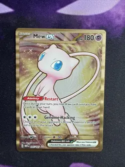 Pokemon TCG Mew EX Metal Gold NM 205/165 Scarlet & Violet 151 Promo Card - Image 1