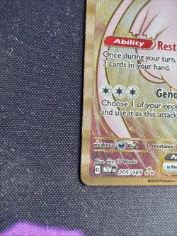 Pokemon TCG Mew EX Metal Gold NM 205/165 Scarlet & Violet 151 Promo Card - Image 5