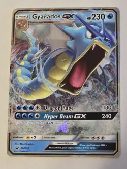Pokemon TCG Gyarados GX SM212 Sun & Moon Black Star Promo Card LP - Image 1