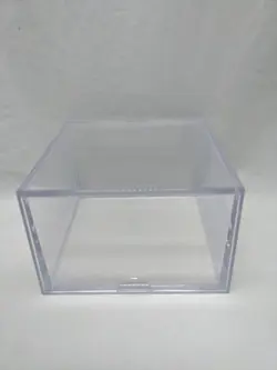 Set Of (3) Clear 2 Piece Trading Card Game Deck Boxes / Storage 4" X 4" X 3" - Image 2