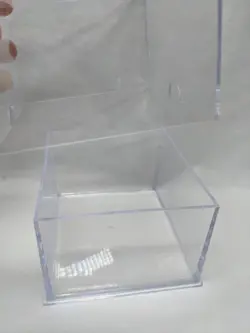 Set Of (3) Clear 2 Piece Trading Card Game Deck Boxes / Storage 4" X 4" X 3" - Image 3