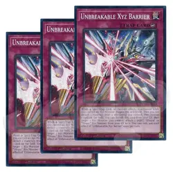 Yugioh - Unbreakable Xyz Barrier x 3 - 1st Edition NM - Plus Free Holo Card - Image 1