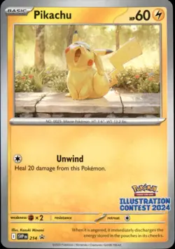 Pikachu - (Illustration Contest 2024) Scarlet & Violet Promo Cards 214 NM - Image 1