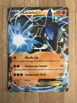 Lucario EX ULTRA RARE 54/111 XY Furious Fists - Pokemon Card - NM - Image 1