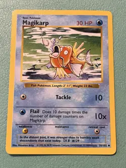 Magikarp 1st Edition Shadowless Base Set Pokemon Card NM Nice Edges - Image 1